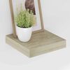 vidaXL &Eacute;tag&egrave;res murales flottantes 4 pcs ch&ecirc;ne 23x23,5x3,8 cm MDF