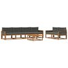 vidaXL Ensemble de canap&eacute;s d'ext&eacute;rieur 7 pc Naturel et Anthracite