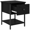 vidaXL Table de chevet avec tiroir 2 pcs Ch&ecirc;ne noir 34 x 35,5 x 45 cm