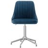 vidaXL Chaises pivotantes &agrave; manger lot de 6 bleu velours