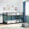 vidaXL Lit superpos&eacute; sans matelas noir 107x203 cm acier