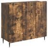 vidaXL Buffet Ch&ecirc;ne fum&eacute; 89 x 34,5 x 82 cm Bois d'ing&eacute;nierie