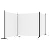 vidaXL Cloison de s&eacute;paration 3 panneaux Blanc 525x180 cm Tissu