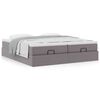 VidaXL Cadre de lit ottoman avec matelas gris 180x200 cm similicuir