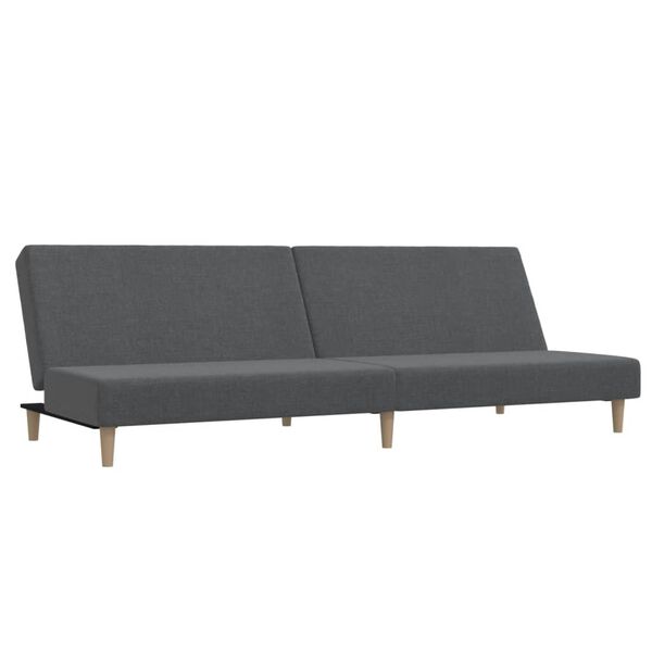 vidaXL Canap&eacute;-lit &agrave; 2 places gris clair tissu