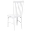 vidaXL Chaises à manger 2 pcs blanc bois massif caoutchouc