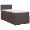 vidaXL Lit boxspring avec matelas Marron fonc&eacute; 80 x 200 cm Tissu