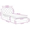 vidaXL Lit avec matelas vert fonc&eacute; 90x190 cm velours