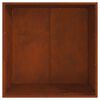 vidaXL Braise Marron 80 x 80 x 43 cm Acier patin&eacute;