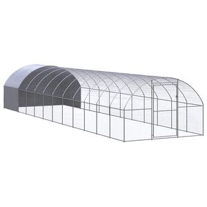 vidaXL Poulailler d'ext&eacute;rieur 3x12x2 m Acier galvanis&eacute;