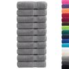 vidaXL Serviettes de douche de qualit&eacute; sup&eacute;rieure SOLUND 10 pcs gris