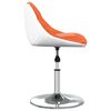 vidaXL Chaises &agrave; manger pivotantes lot de 4 orange et blanc similicuir