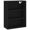 vidaXL Buffet haut Noir 69,5x34x180 cm Bois d'ing&eacute;nierie