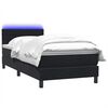 vidaXL Sommier &agrave; lattes de lit avec matelas et LED noir 100x210 cm velours