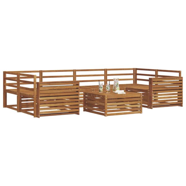 vidaXL Ensemble de canap&eacute;s d'ext&eacute;rieur 7 pcs Naturel