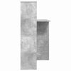 vidaXL Bureau Gris béton 131,5 x 50 x 106,5 cm Bois d'ingénierie