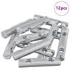 vidaXL &Eacute;crou 12 pcs Zinc&eacute; 60 x 12 mm Fer