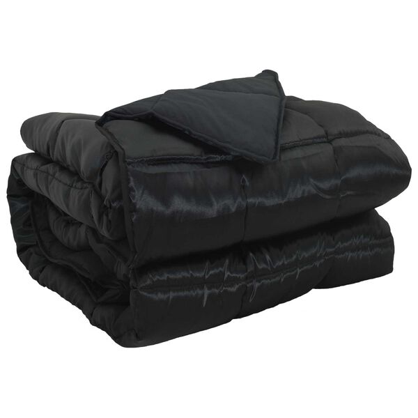 vidaXL Duvet complet toute l'ann&eacute;e Noir 140 x 220 cm