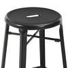 vidaXL Tabourets de bar lot de 6 noir acier