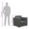 vidaXL Fauteuil gris fonc&eacute; tissu