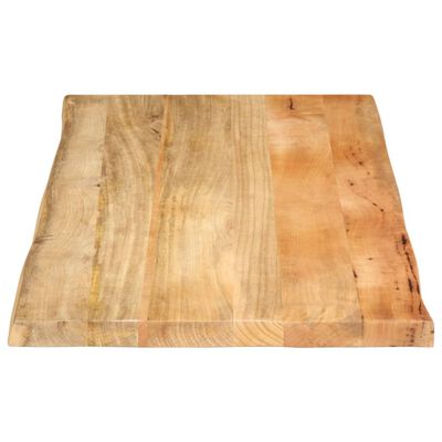 vidaXL Dessus de table 100x60x3,8 cm bord vivant bois massif manguier