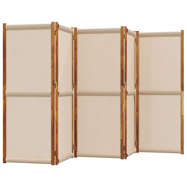 vidaXL Cloison de s&eacute;paration 5 panneaux taupe 350x180 cm