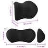 vidaXL Coussin cervical, Coussin dorsal Noir Mousse &agrave; m&eacute;moire de forme