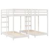 vidaXL Cadre de lit superpos&eacute; triple Blanc 160 x 200 cm Pin massif
