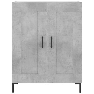 vidaXL Buffet haut Gris béton 69,5x34x180 cm Bois d'ingénierie