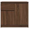 vidaXL Buffet avec tiroir ch&ecirc;ne brun 71x35x65 cm bois d'ing&eacute;nierie