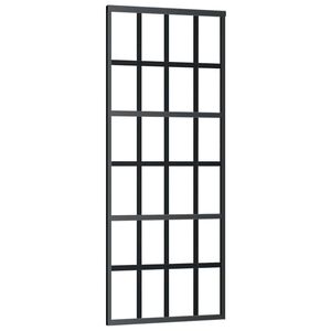 vidaXL Porte coulissante Verre ESG et aluminium 76x205 cm Noir