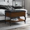 vidaXL Banc &agrave; chaussures ch&ecirc;ne marron 62x42x45 cm bois d'ing&eacute;nierie