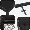 vidaXL Ensemble de salle &agrave; manger pour jardin 5 pcs Noir polyrotin