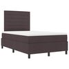 vidaXL Lit &agrave; ressorts avec matelas Marron fonc&eacute; 120 x 200 cm tissu