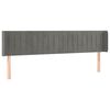 vidaXL T&ecirc;te de lit &agrave; LED Gris clair 203x16x78/88 cm Velours