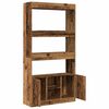 vidaXL Buffet haut vieux bois 92x33x180 cm bois d'ing&eacute;nierie