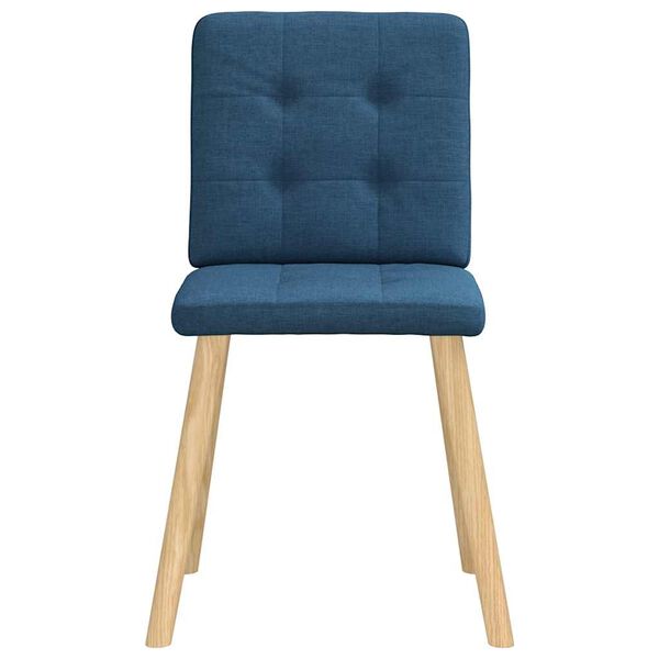 vidaXL Chaises &agrave; manger lot de 6 bleu tissu