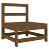 vidaXL Canap&eacute; central avec coussins marron miel bois de pin solide
