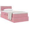 vidaXL Lit de Rangement avec matelas Rose 90 x 190 cm Velours