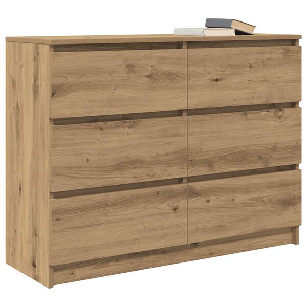 vidaXL Buffet ch&ecirc;ne artisanal 100x35x76 cm bois d'ing&eacute;nierie