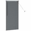 vidaXL Store de Fen&ecirc;tre avec des rideaux Gris fonc&eacute; Aluminium