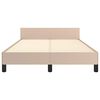 vidaXL Cadre de lit avec tête de lit sans matelas cappuccino 120x200cm
