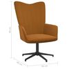vidaXL Chaise de relaxation Marron Velours