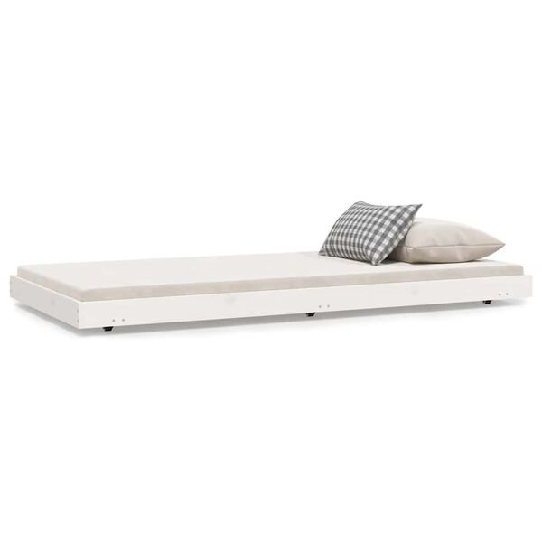 vidaXL Cadre de lit sans matelas blanc 90x190 cm bois de pin massif