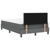 vidaXL Lit &agrave; ressorts avec matelas Gris fonc&eacute; 120 x 200 cm tissu