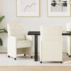 vidaXL Chaises de Salle &agrave; Manger avec Roues 2 pcs Cr&egrave;me Velours