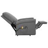 vidaXL Fauteuil de massage inclinable Gris clair Tissu