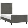 vidaXL Cadre de lit sans matelas gris fonc&eacute; 100x200 cm velours