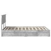 vidaXL Cadre de lit Gris b&eacute;ton 135 x 190 cm Bois d'ing&eacute;nierie