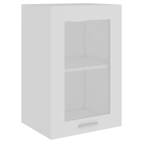 vidaXL Vitrine suspendue "Lyon" Blanc 40 x 31 x 60 cm Bois d'ing&eacute;nierie